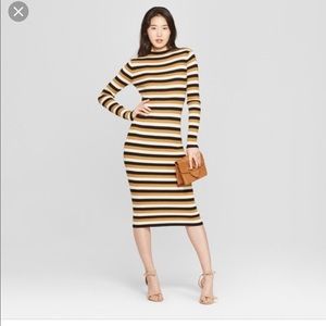 Who what wear sweater stripe dress (M)